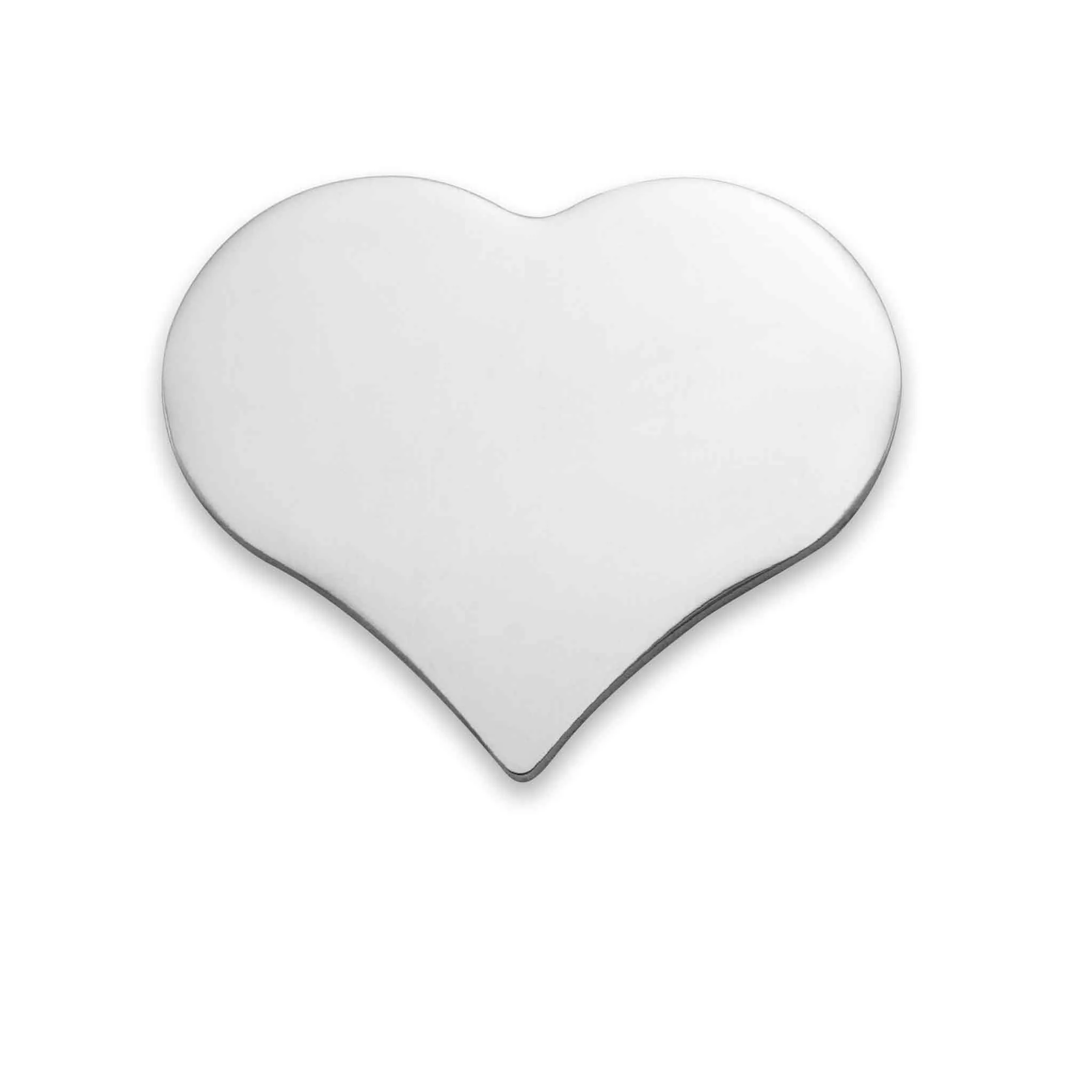 10 Pack - Blank Heart Charm Stainless Steel Pendant / SBB0012