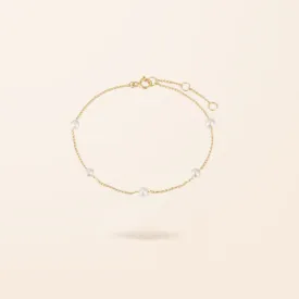 10K Gold Pearls By the Yard Bracelet