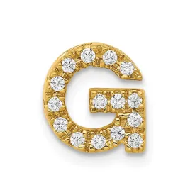 14k Diamond Initial G Charm