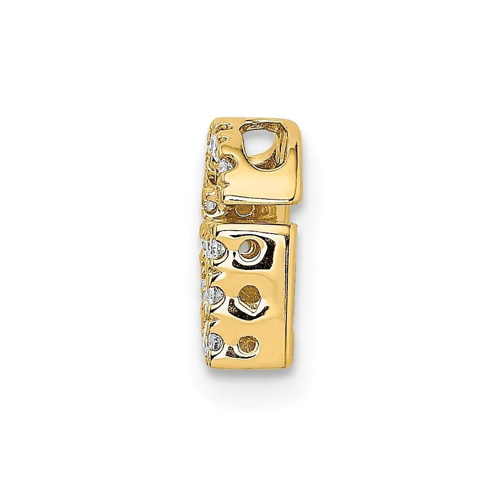 14k Diamond Initial G Charm