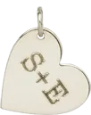 14k Engraved 2 Initials Medium Heart Charm