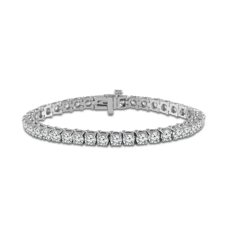 14K White Gold 10ctw Lab Grown Diamond Tennis Bracelet