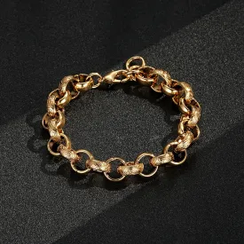 15mm Gold Filled Bonded Ornate Belcher Bracelet 8/9.3 Inch