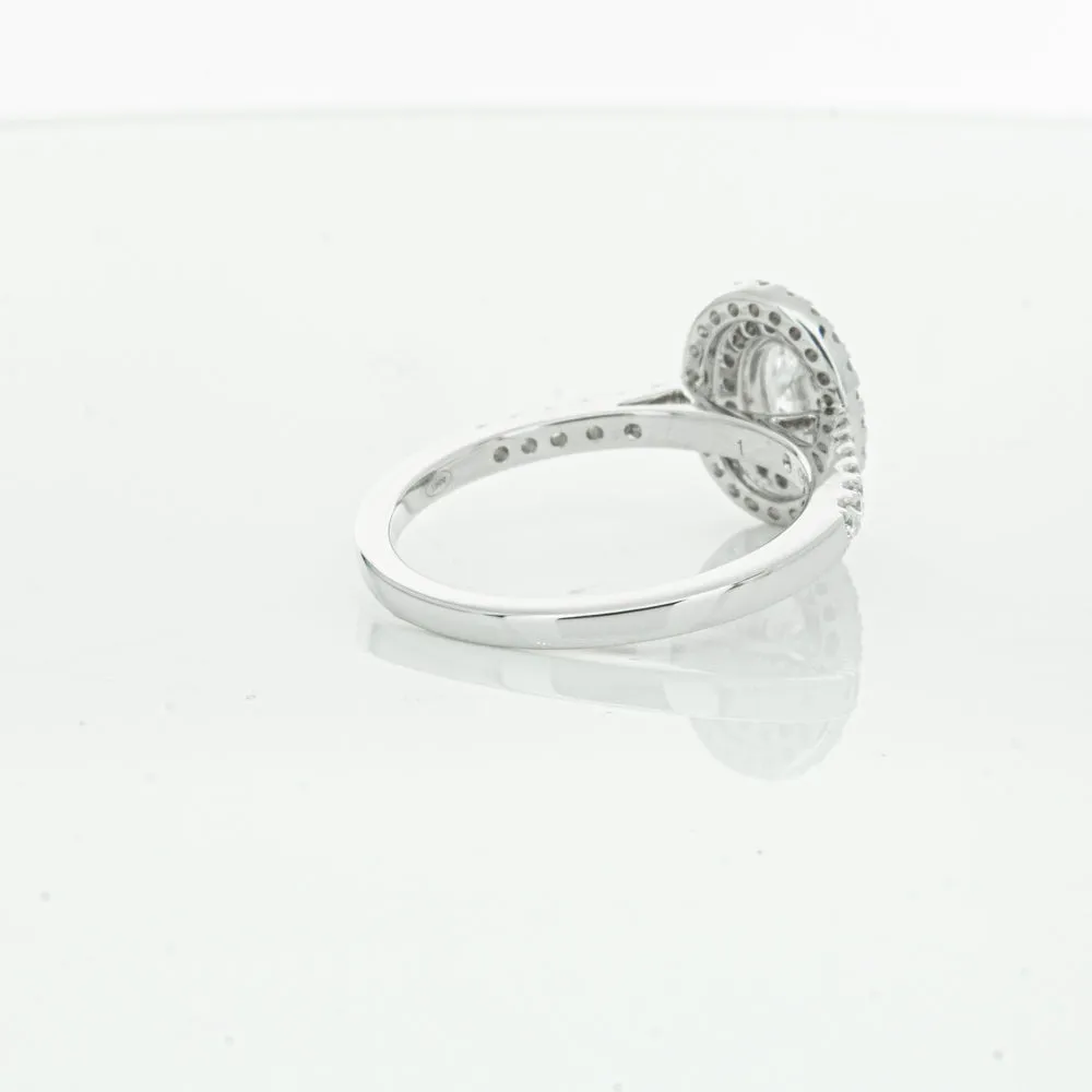 18ct White Gold .40ct Oval Cut Diamond Rosa Ring