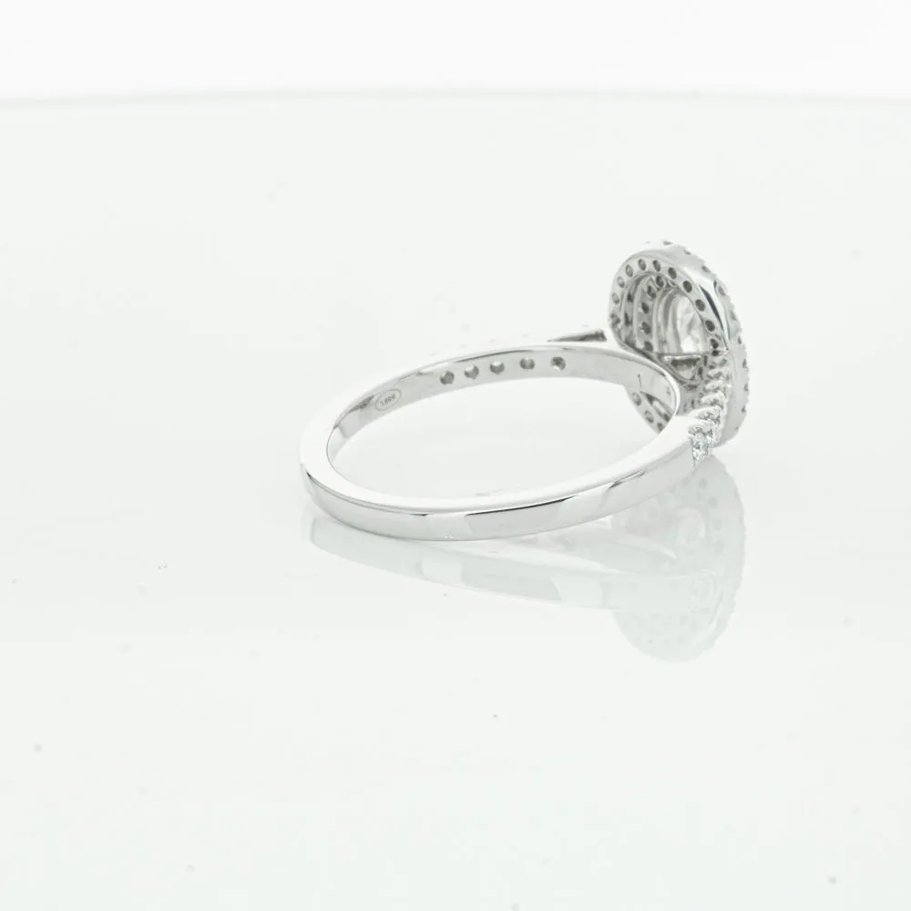 18ct White Gold .40ct Oval Cut Diamond Rosa Ring