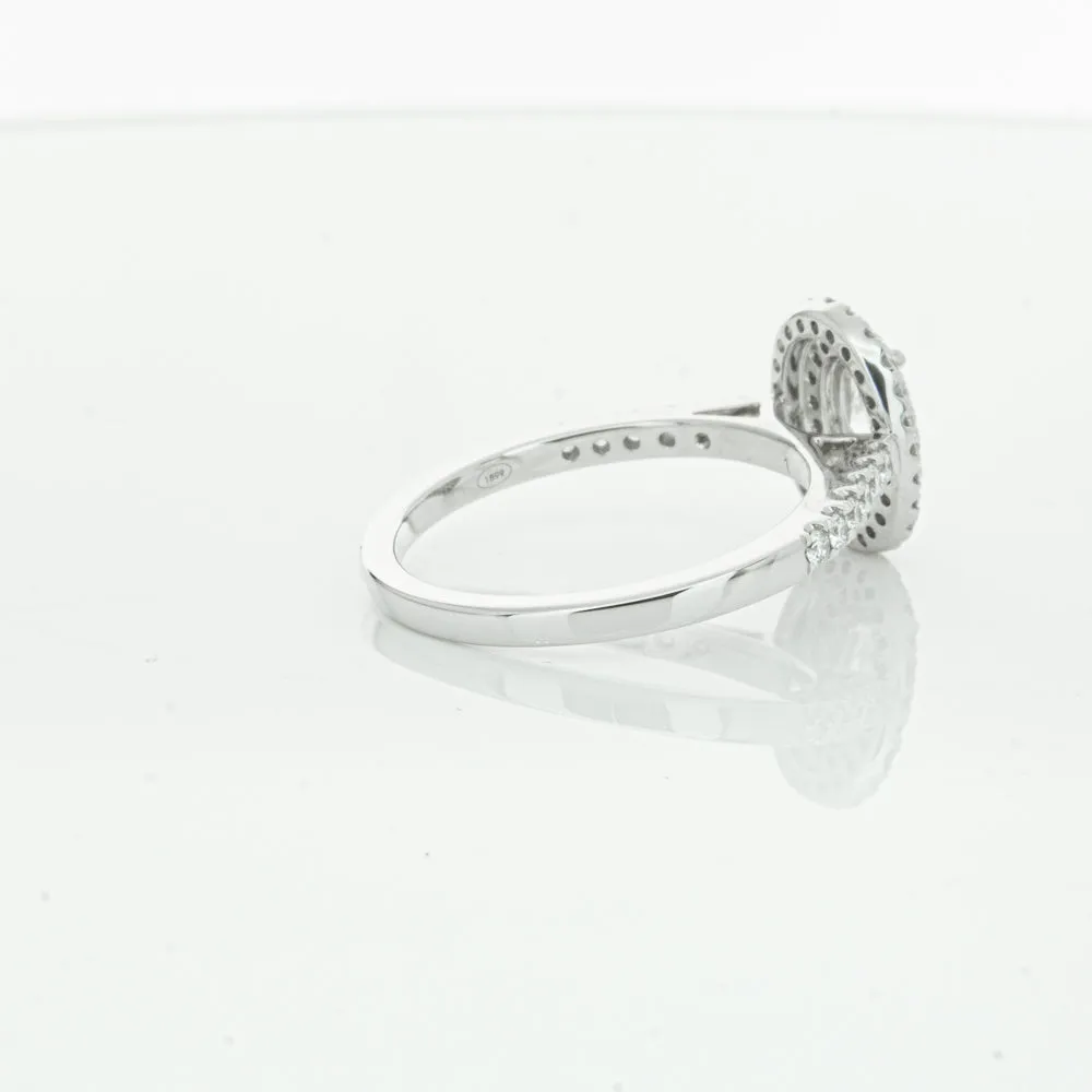 18ct White Gold .40ct Oval Cut Diamond Rosa Ring