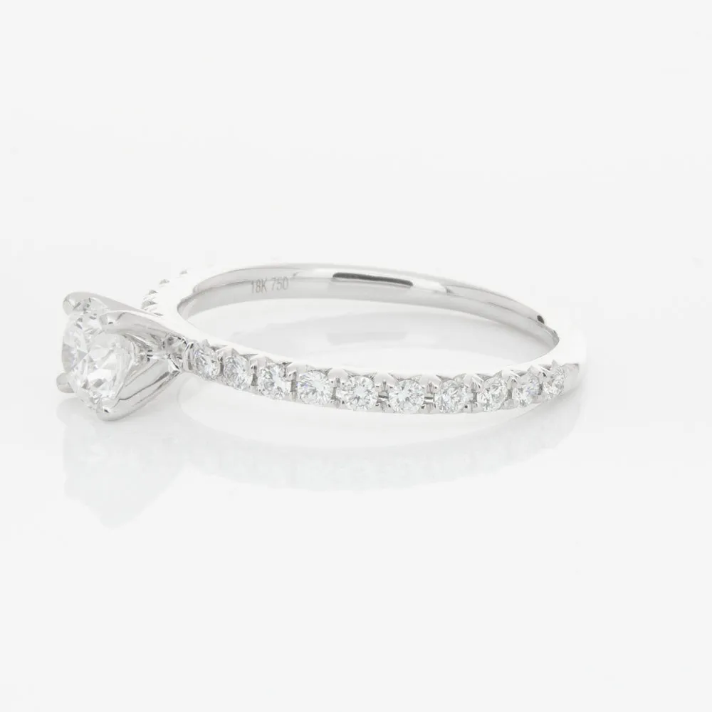 18ct White Gold .50ct Diamond Comet Ring