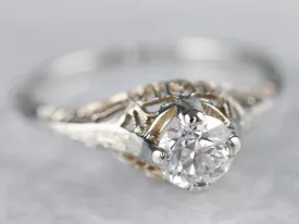 18K Art Deco Diamond Engagement Ring