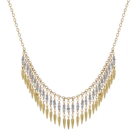 18K Gold Grey Diamond Dream Catcher Fringe Necklace