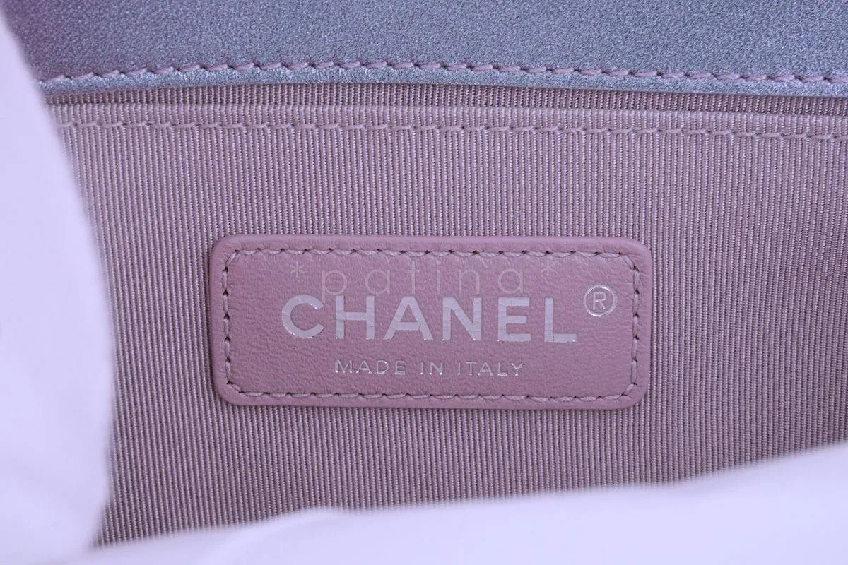 18S Chanel Iridescent Purple Mermaid Small Water Boy Flap Bag