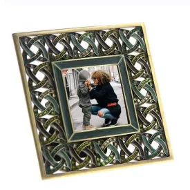 1928 Jewelry Dark Green And Light Green Square Picture Frame 2" x 2"