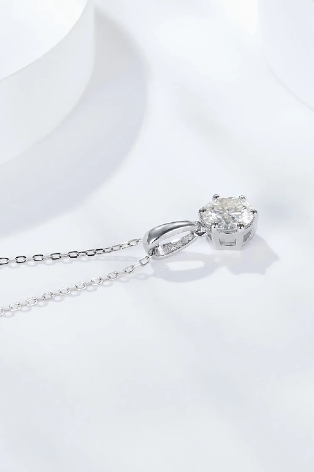 2 Carat 6-Prong Moissanite Pendant Necklace