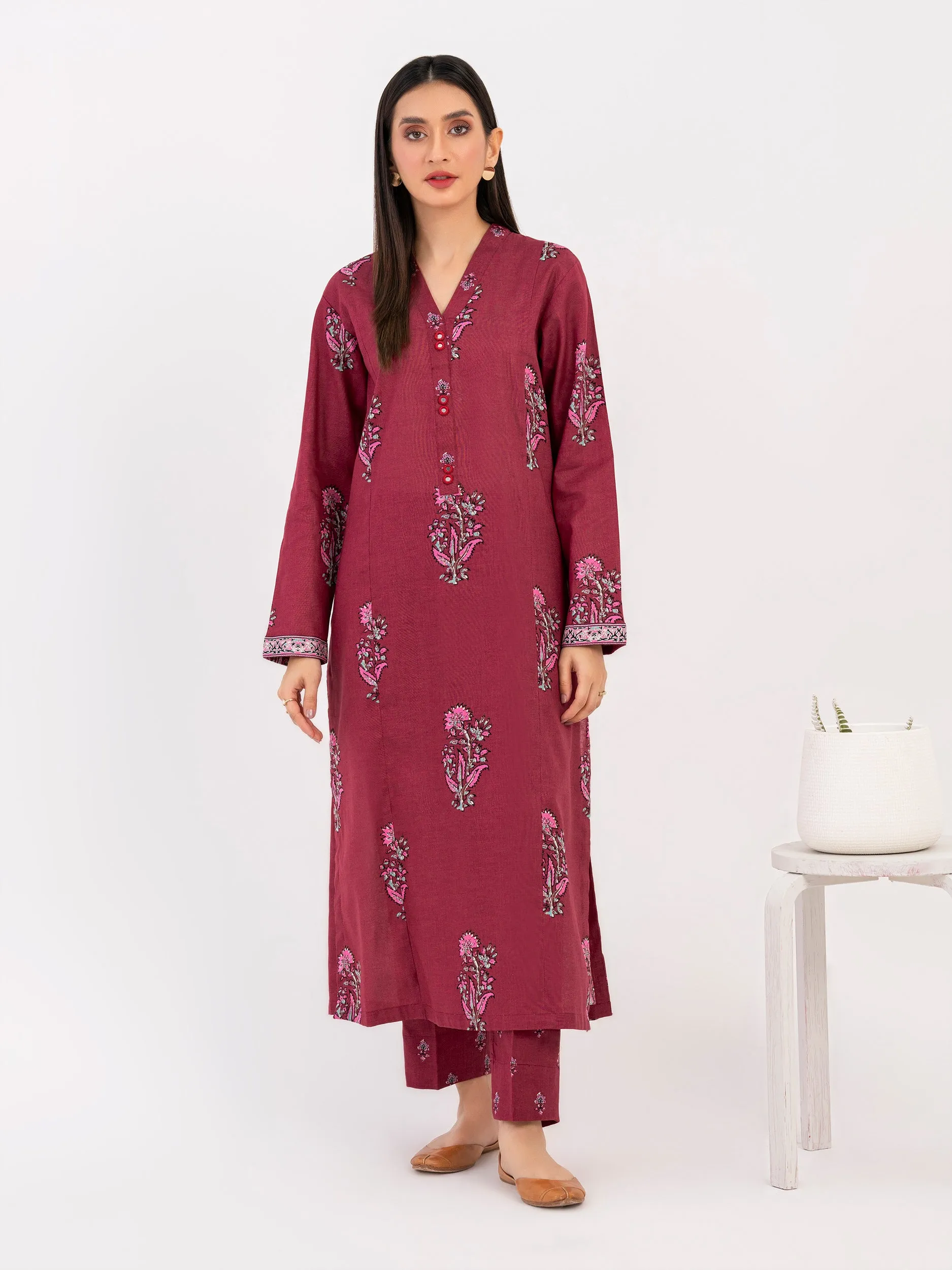 2 Piece Khaddar Suit-Printed (Pret)