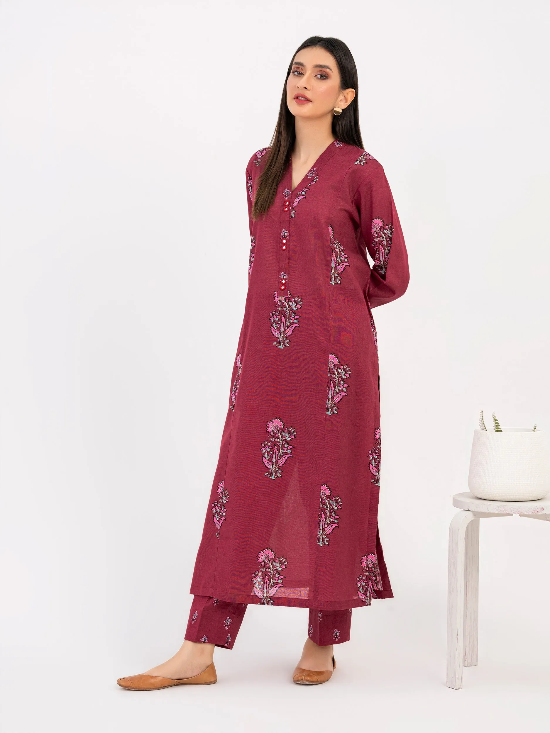 2 Piece Khaddar Suit-Printed (Pret)