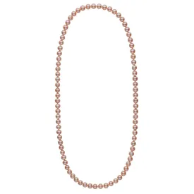 26-inch 7.5-8.0 mm AA  Pink to Peach Freshwater Pearl Necklace