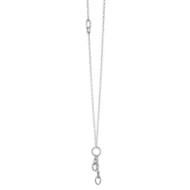 30" "Design Your Own" Small Link Sterling Silver Charm Chain Necklace, 3 Charm Stations