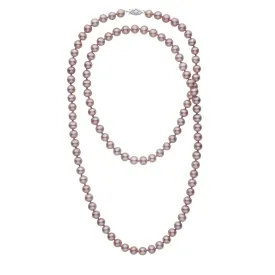 35-inch 7.5-8.0 mm AA  Lavender Freshwater Pearl Necklace