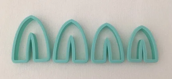 3D Printed Polymer Clay Cutter - Gothic Arch 4 Piece Set