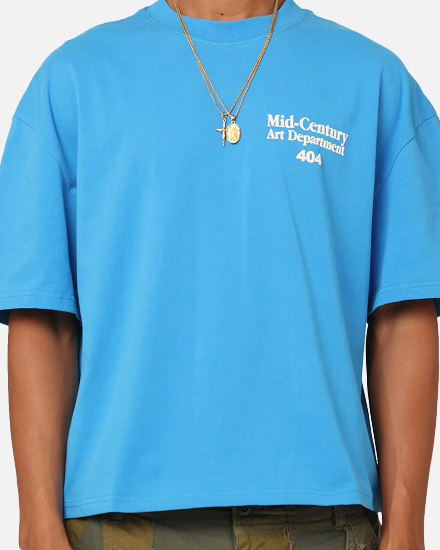 404 Mid Century Art T-Shirt Blue