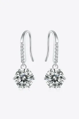 6-Prong Moissanite Drop Earrings