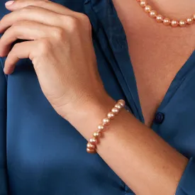 7.5-8.0 mm AAA Pink to Peach Freshwater Pearl Bracelet