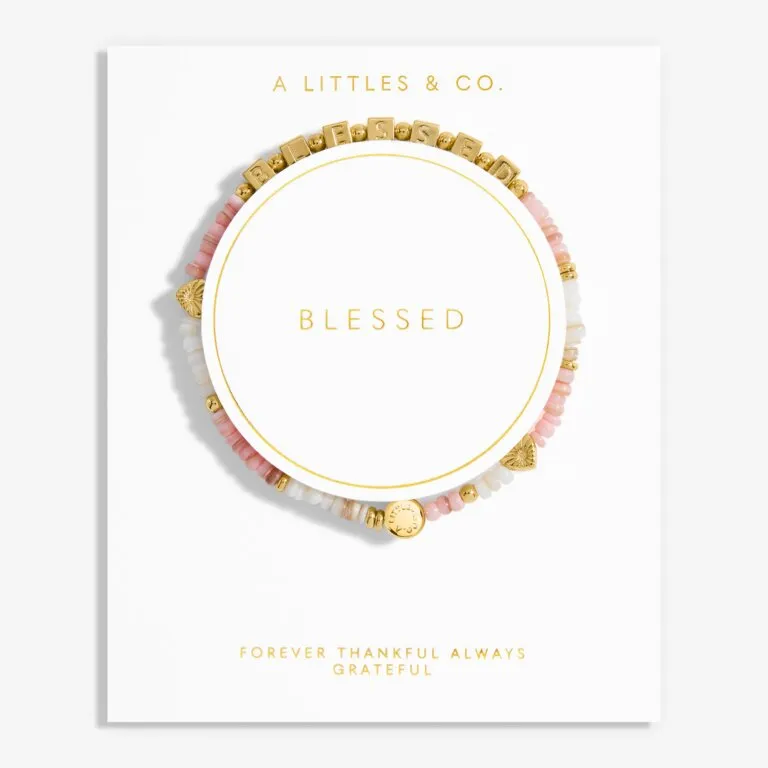 A Littles & Co Happy Little Moments 'BLESSED' Bracelet In Gold-Tone Plating