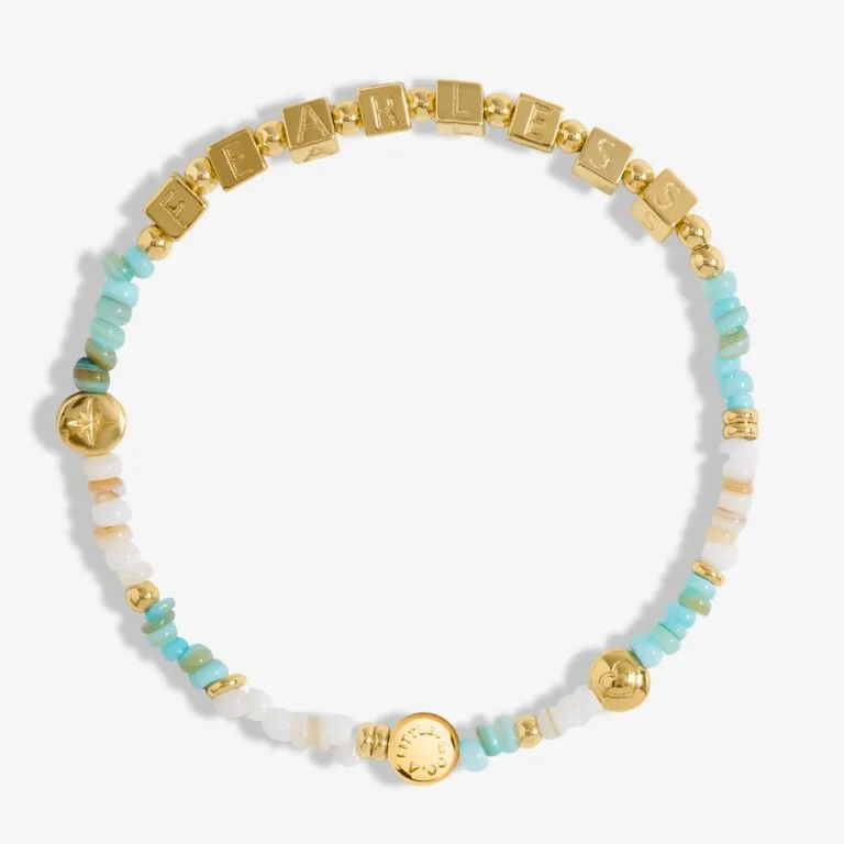 A Littles & Co Happy Little Moments 'FEARLESS'  Bracelet In Gold-Tone Plating