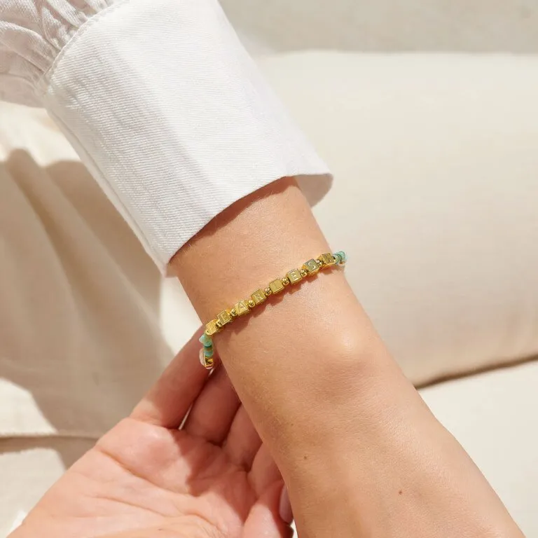 A Littles & Co Happy Little Moments 'FEARLESS'  Bracelet In Gold-Tone Plating