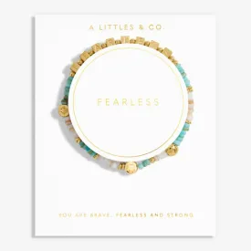 A Littles & Co Happy Little Moments 'FEARLESS'  Bracelet In Gold-Tone Plating