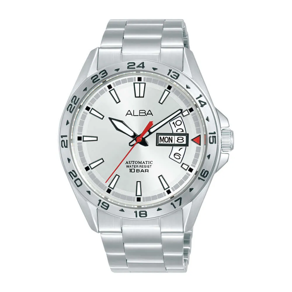 Alba Day-Date Silver Dial Automatic Men's Watch| AL4481