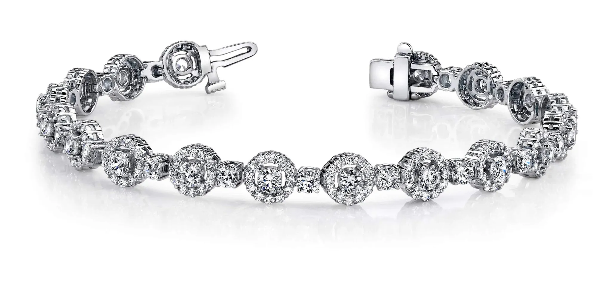 All Diamond Circle Link Bracelet Lab-Grown Diamond with 5.59 ct.(finished) 1.2mm, 2.7mm