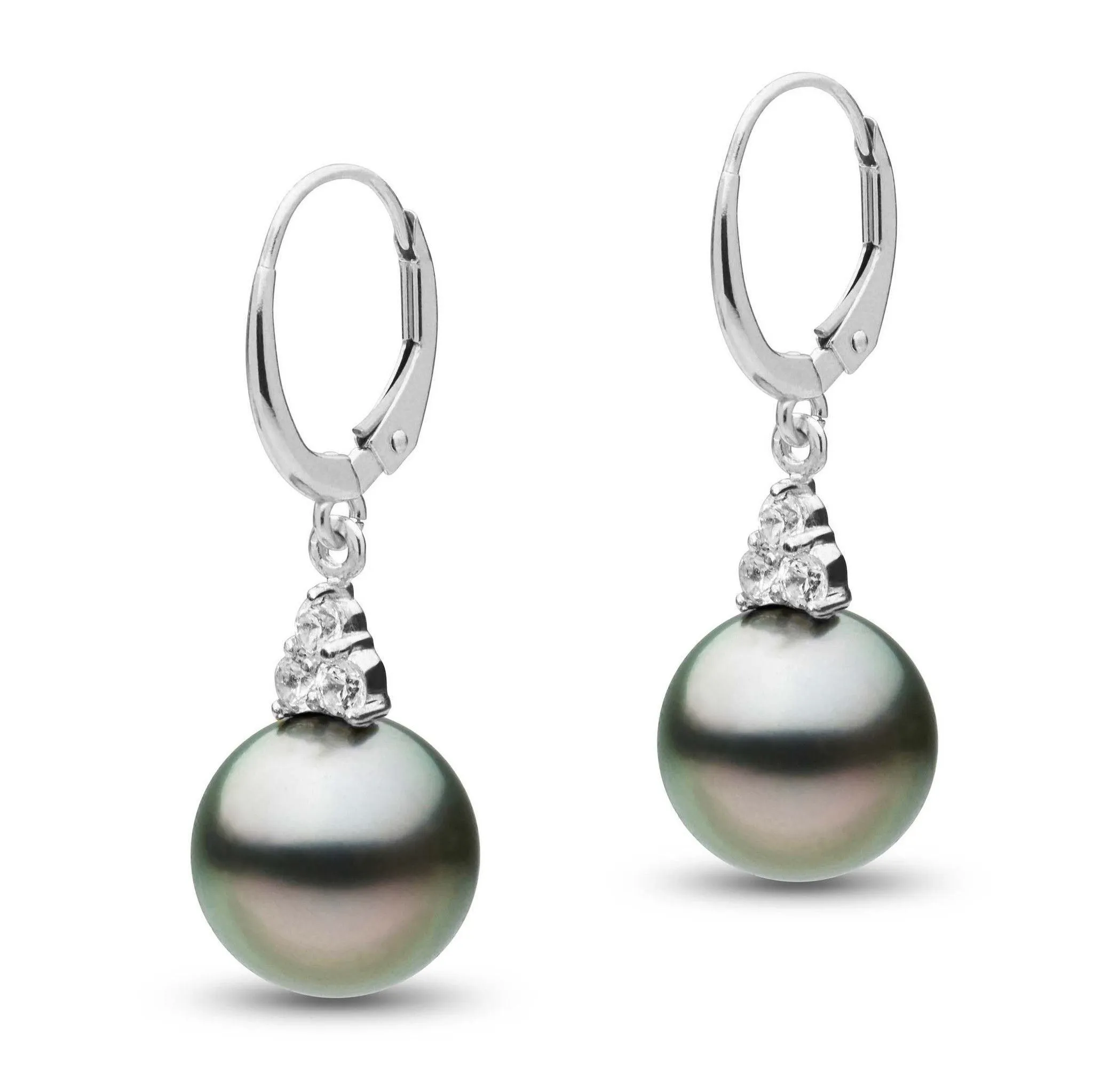 Always Collection Tahitian 10.0-11.0 mm Pearl and Diamond Earrings