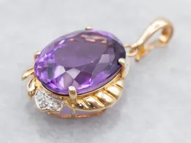 Amethyst and Diamond Cocktail Pendant