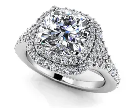 Andrea Love Cushion Cut Diamond Engagement Ring with 1.84 ct. (1.25 ct. center diamond)