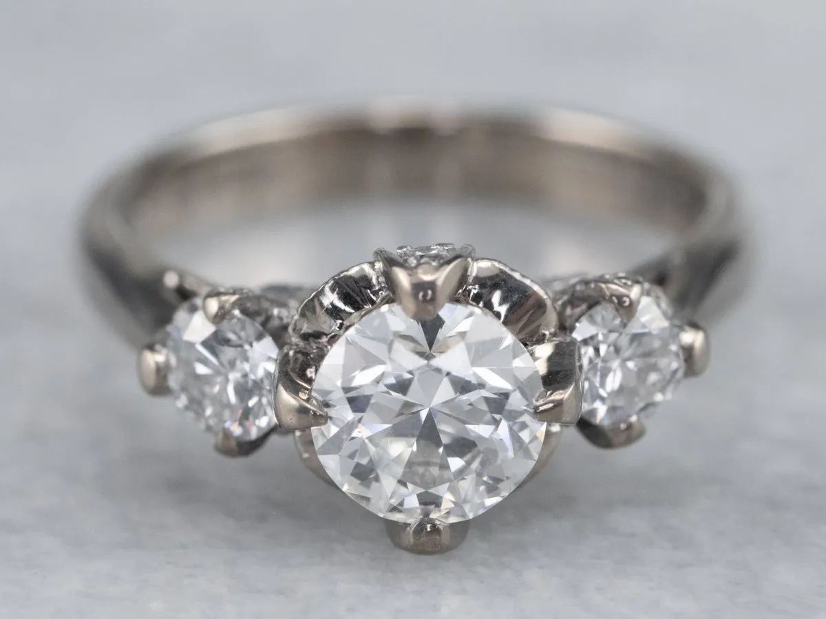 Antique Inspired Diamond Engagement Ring