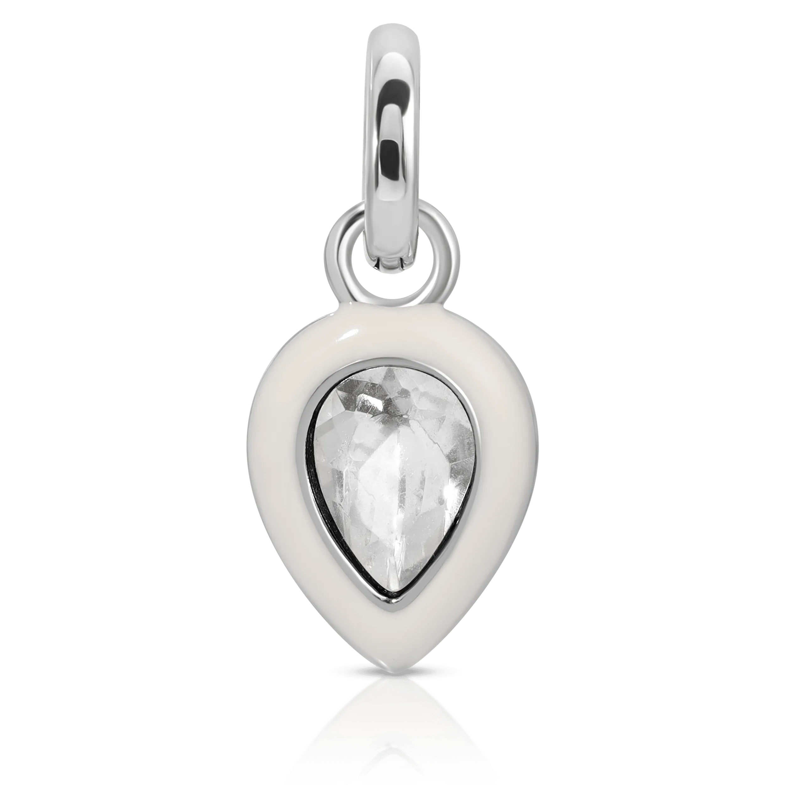 April Diamond Birthstone Charm - Pear