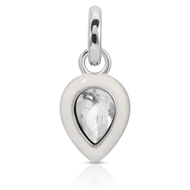 April Diamond Birthstone Charm - Pear