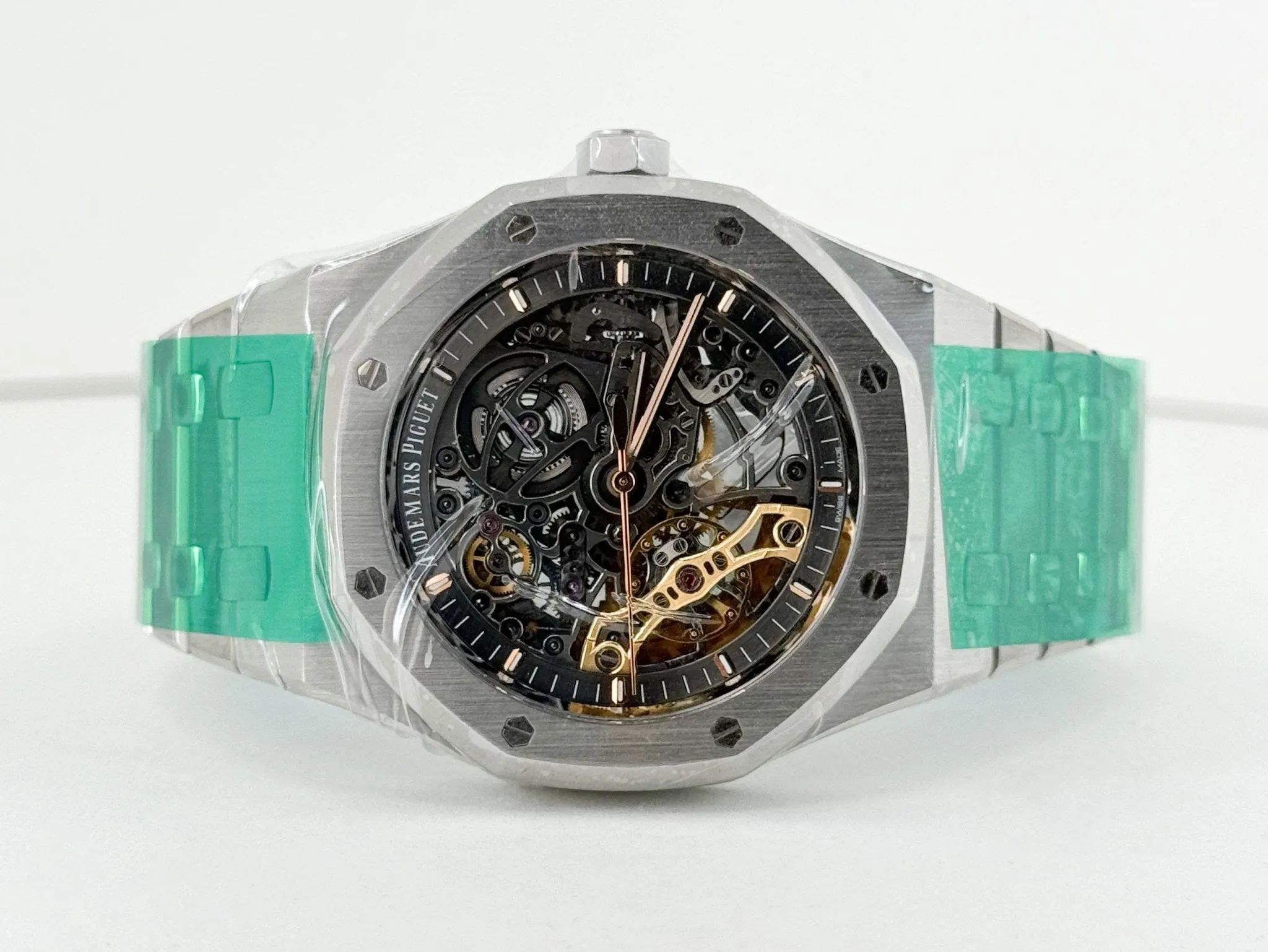 Audemars Piguet Royal Oak Double Balance Wheel Openworked Stainless  Steel 41mm Black Skeleton Dial 15407ST.OO.1220ST.01