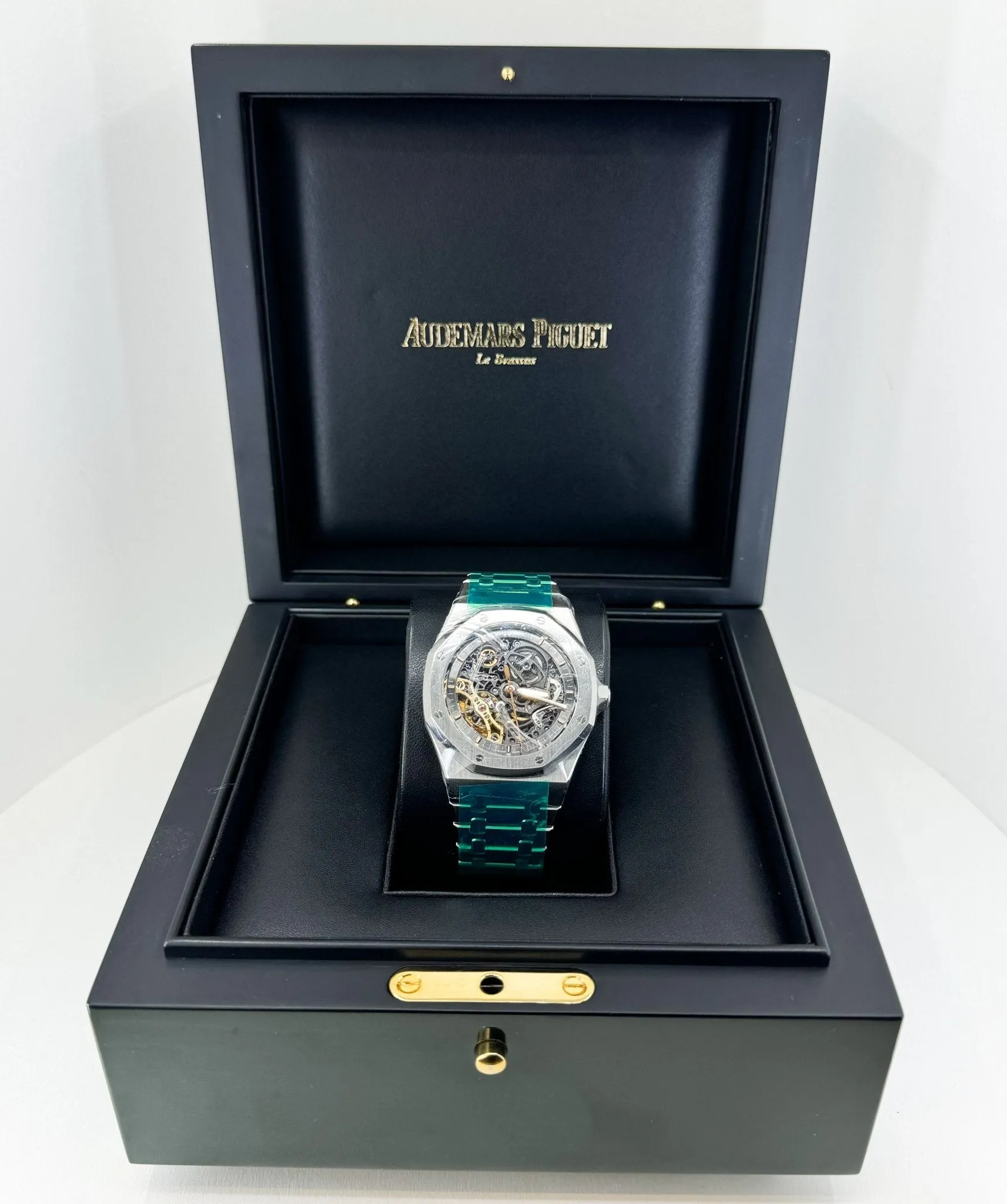 Audemars Piguet Royal Oak Double Balance Wheel Openworked Stainless  Steel 41mm Black Skeleton Dial 15407ST.OO.1220ST.01