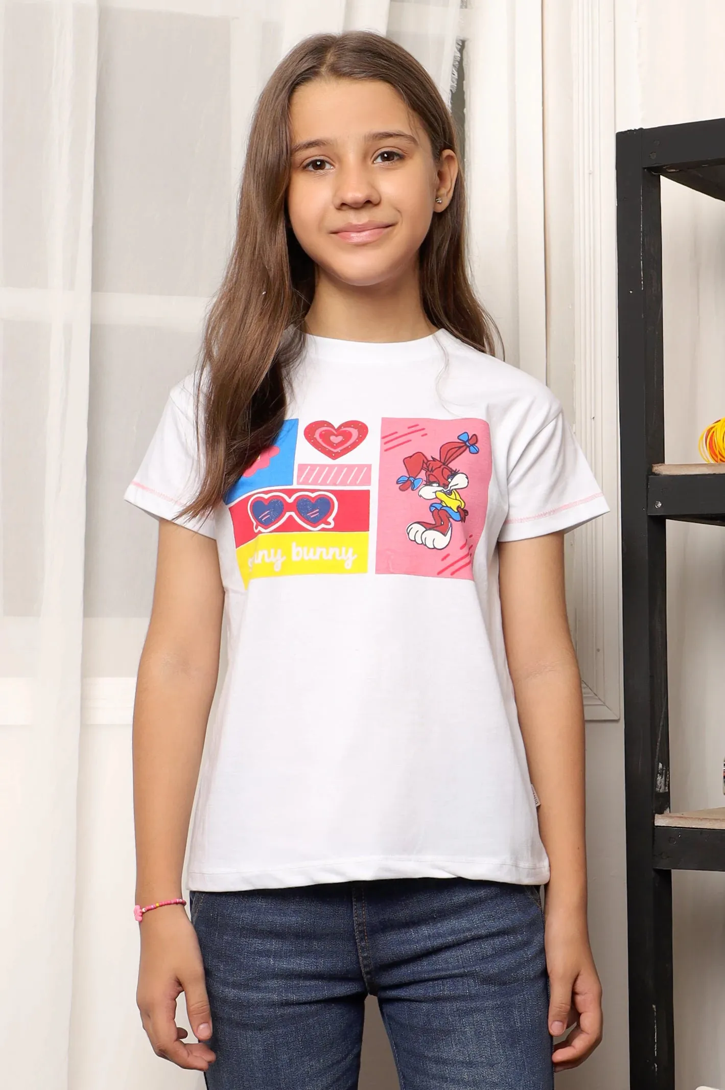 Babs Bunny Printed Girls T-Shirt