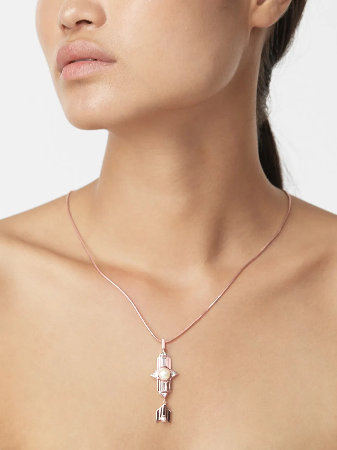 Babylon Long Necklace - Pinkgold