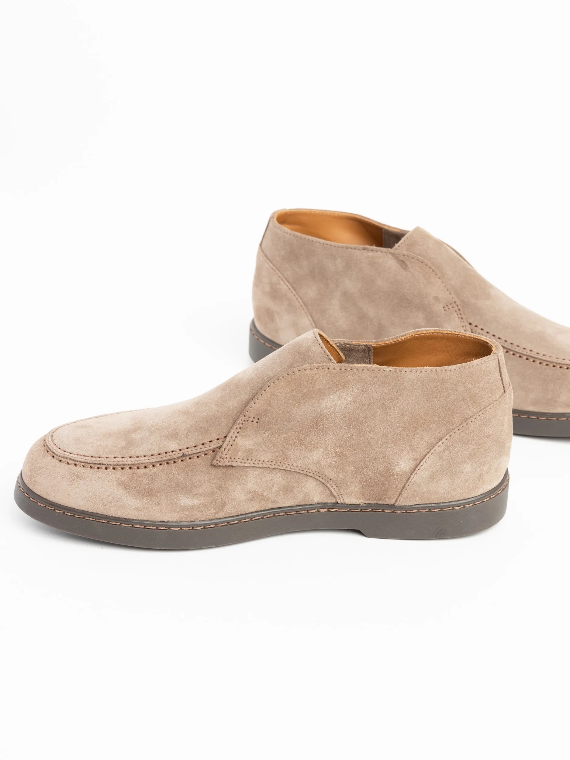 Beige Suede Chukka Ankle Boot