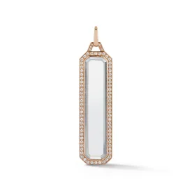 BELL 18K DIAMOND ROCK CRYSTAL BAR CHARM