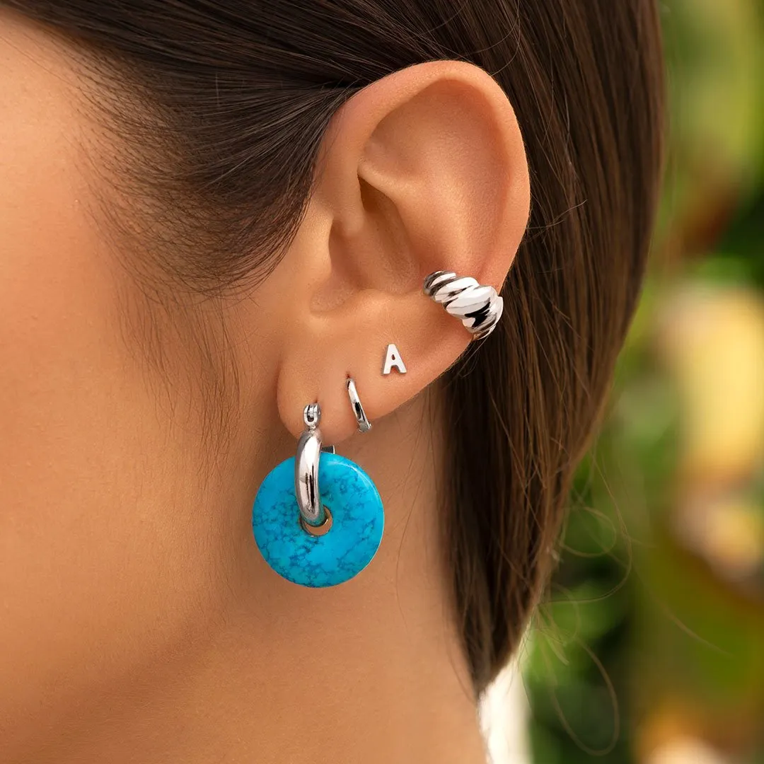 Bella Turquoise Hoop Earrings