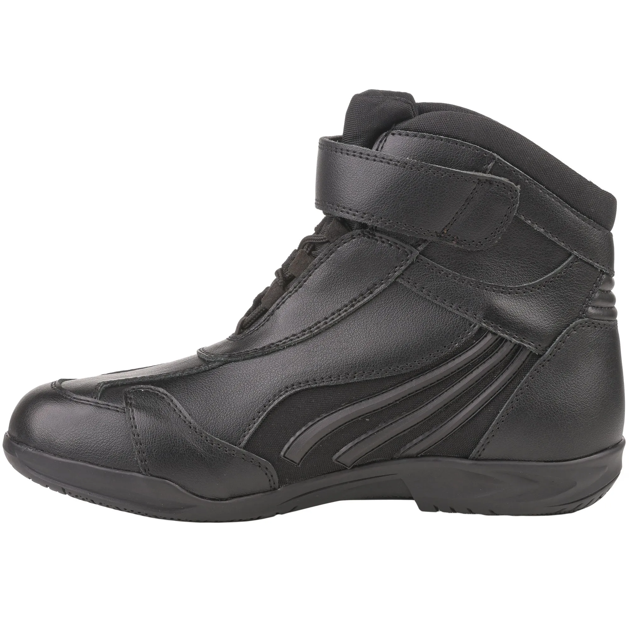 Bikeit Perun CE Waterproof Leather Short Casual Riding Boots - Black