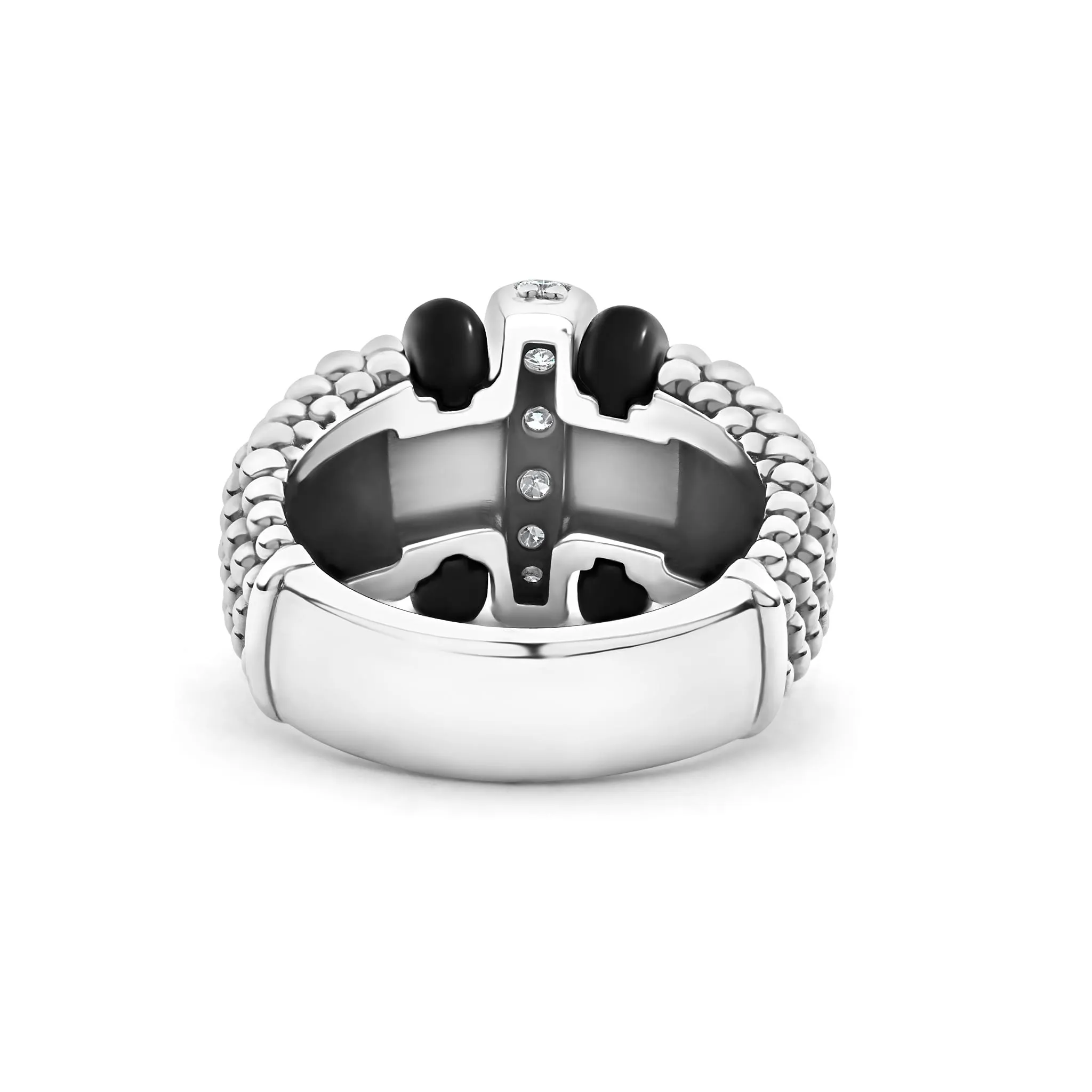 Black Caviar Ceramic Caviar Diamond Ring