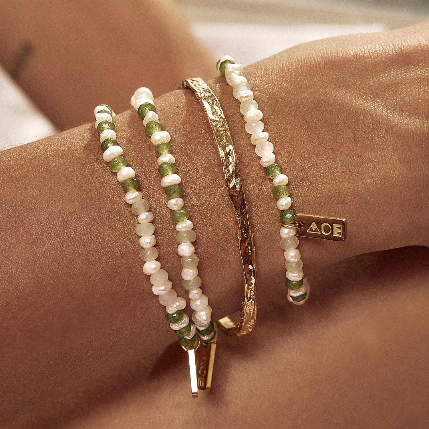 Bloom Bracelet Stack - Moss