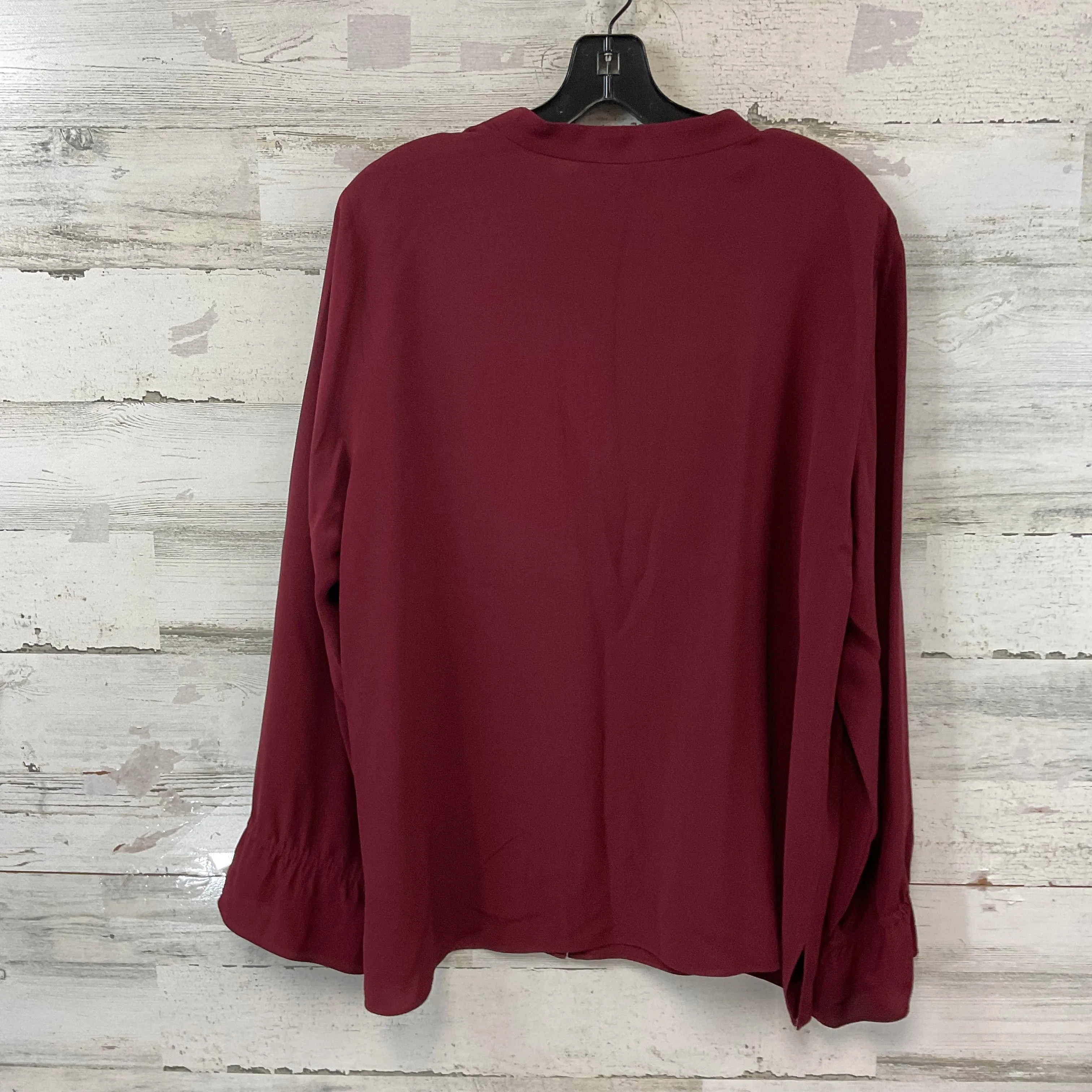 Blouse Long Sleeve By Eileen Fisher In Red, Size: L