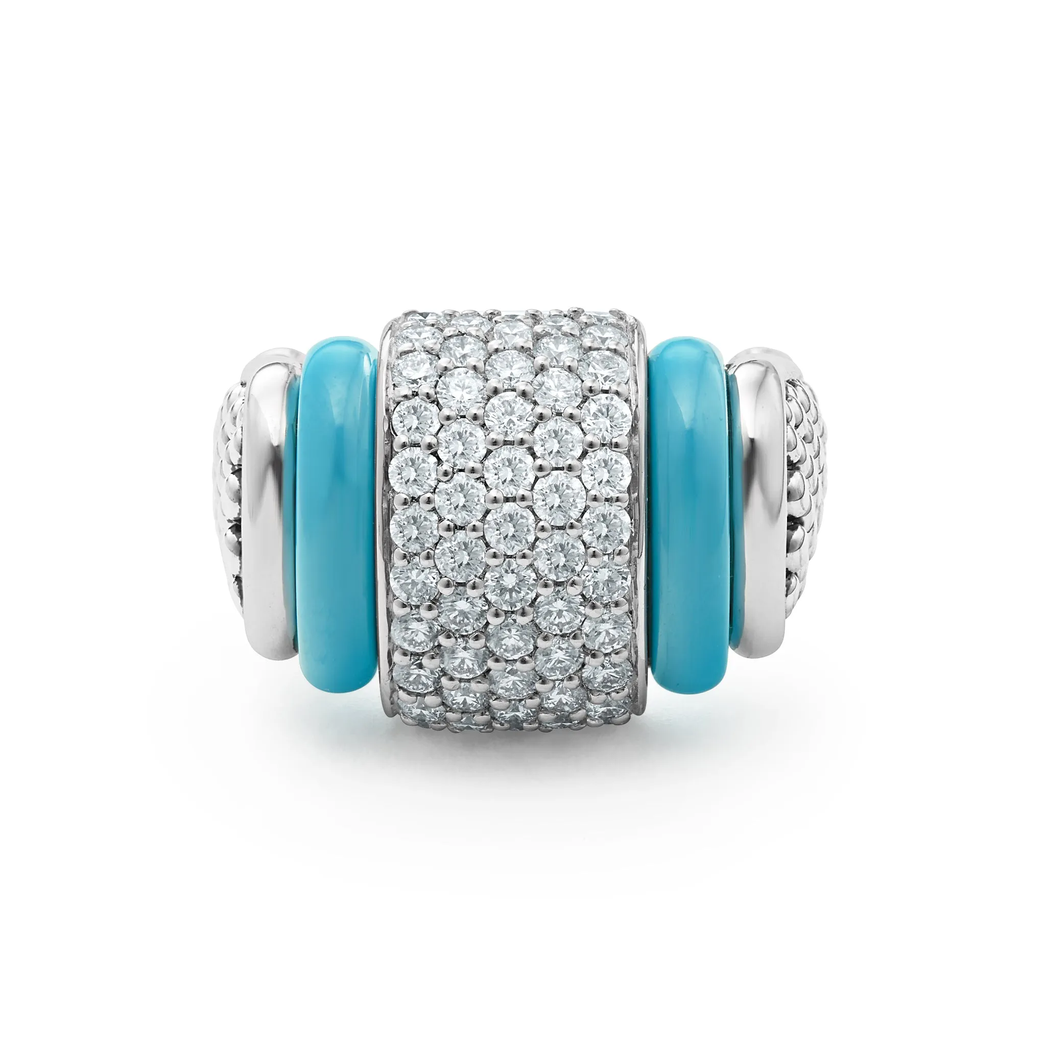 Blue Caviar Ceramic Caviar Diamond Statement Ring