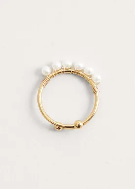 BONNY BEADED RING - WHITE